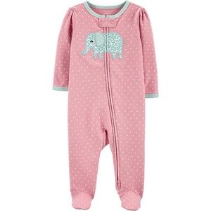 Baby Girl Carter's Elephant 2-Way Zip Sleep & Play Size 9 months